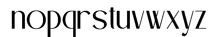 BLESON VOOZART Thin Font LOWERCASE