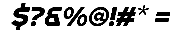 BLINKO Oblique Font OTHER CHARS