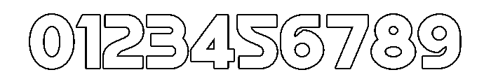 BLINKO Outline Font OTHER CHARS