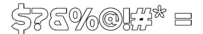 BLINKO Outline Font OTHER CHARS