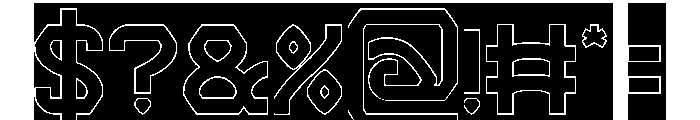 BLUE SAPPHIRE-Hollow-Inverse Font OTHER CHARS