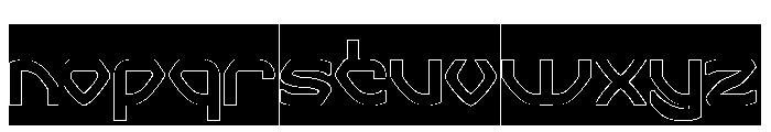 BLUE SAPPHIRE-Hollow-Inverse Font LOWERCASE