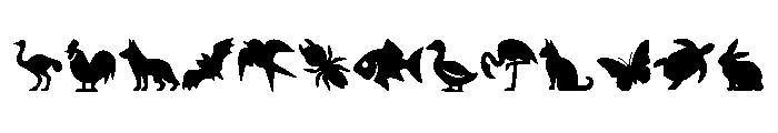 Black Animal Silhouette FONT