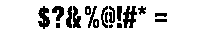 Black Barricade Font OTHER CHARS
