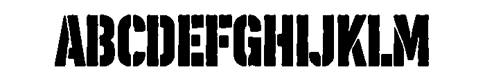 Black Barricade Font UPPERCASE