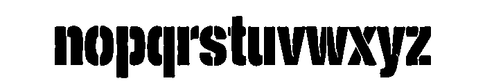 Black Barricade Font LOWERCASE