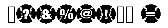 Black Baseball Regular Font OTHER CHARS