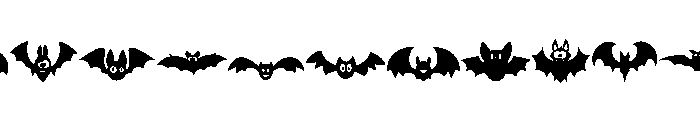 Black Bat Font UPPERCASE