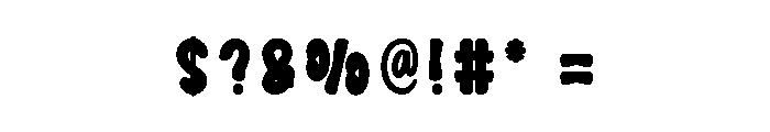 Black Birthday Font OTHER CHARS