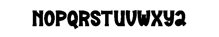 Black Books Font LOWERCASE