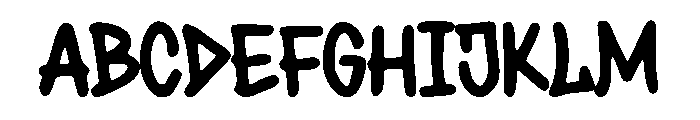 Black Brown Font UPPERCASE