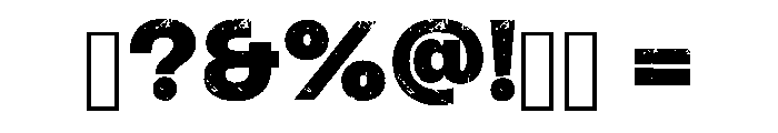 Black Brush Regular Font OTHER CHARS