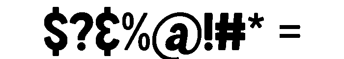 Black Chunky Regular Font OTHER CHARS