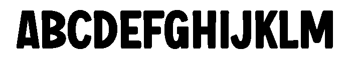 Black Chunky Regular Font UPPERCASE