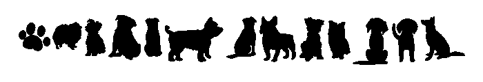 Black Cute Dog Font LOWERCASE
