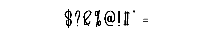 Black Digitaling Font OTHER CHARS
