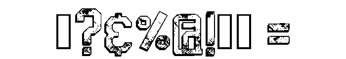 Black Distressed Regular Font OTHER CHARS