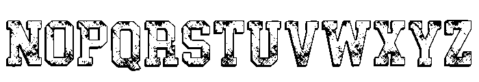 Black Distressed Regular Font UPPERCASE