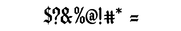 Black English Font OTHER CHARS