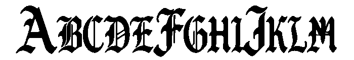 Black English Font UPPERCASE