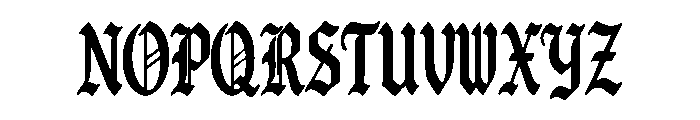 Black English Font UPPERCASE
