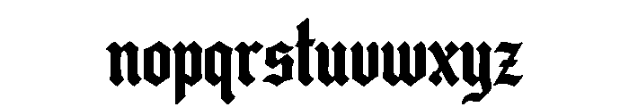 Black English Font LOWERCASE