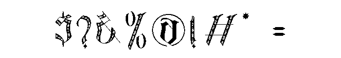 Black Eoghan One Font OTHER CHARS