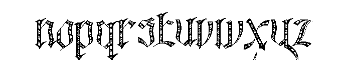 Black Eoghan One Font LOWERCASE