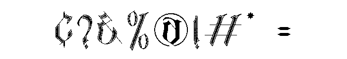 Black Eoghan Three Font OTHER CHARS