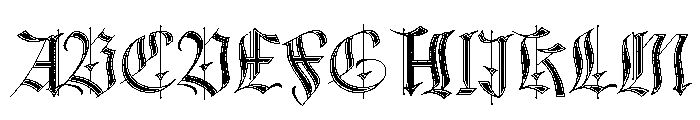 Black Eoghan Three Font UPPERCASE