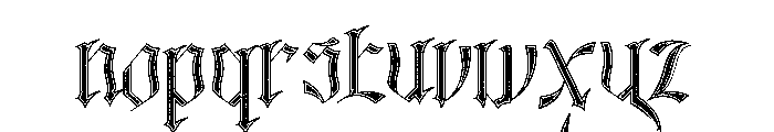 Black Eoghan Three Font LOWERCASE