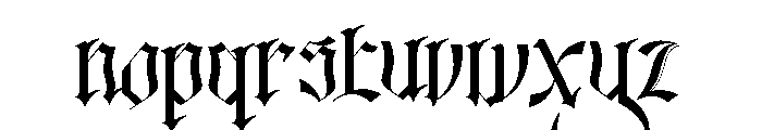 Black Eoghan Font LOWERCASE