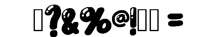 Black Friday Bubble Regular Font OTHER CHARS