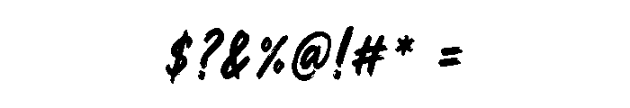 Black Ink Brush Font OTHER CHARS