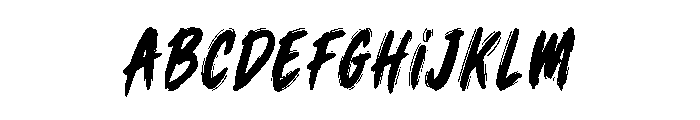 Black Ink Brush Font UPPERCASE