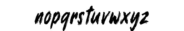 Black Ink Brush Font LOWERCASE