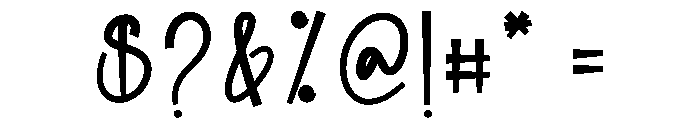 Black Motion Font OTHER CHARS