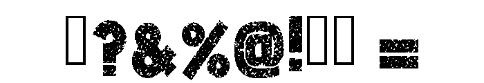 Black Rought Regular Font OTHER CHARS