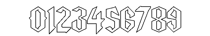 Black Rustik Outline Font OTHER CHARS