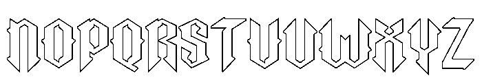 Black Rustik Outline Font UPPERCASE