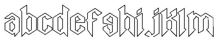 Black Rustik Outline FONT