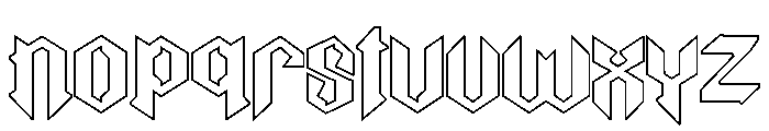 Black Rustik Outline Font LOWERCASE