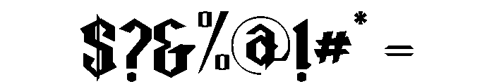 Black Rustik Regular Font OTHER CHARS