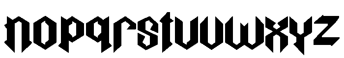 Black Rustik Regular Font LOWERCASE