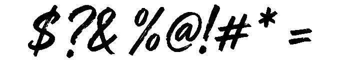 Black Sable Brush Font OTHER CHARS