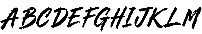 Black Sable Brush Font UPPERCASE