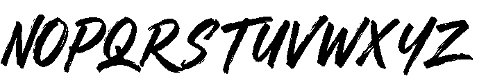 Black Sable Brush Font UPPERCASE