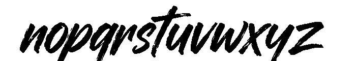 Black Sable Brush Font LOWERCASE