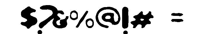 Black Scream Regular Font OTHER CHARS