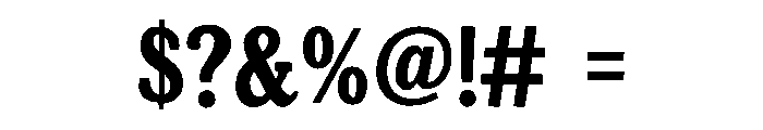 Black Shark Regular Font OTHER CHARS